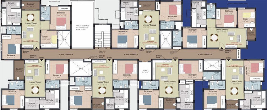 Floor Plan of Newry Aura in Thirumullaivoyal, Chennai - Image 329545