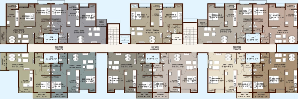 Floor Plan of Arun Four Greens in Oragadam, Chennai - Image 329408
