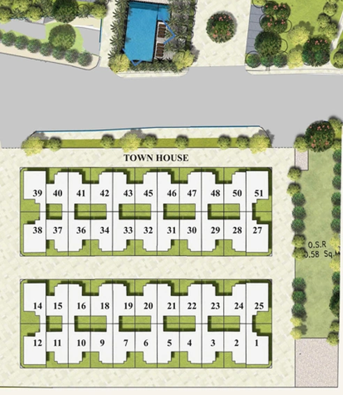 Master Plan of Arun Excello Town House in Oragadam, Chennai - Image 257102