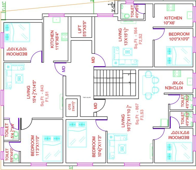 Floor Plan of Sri Manishaa Ideal Homes Phase 2 in Mannivakkam, Chennai - Image 245391