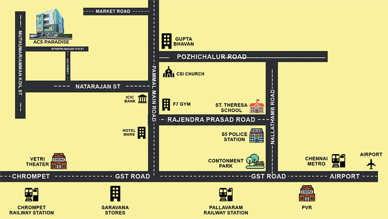 Location of ACS Paradise in Pammal, Chennai - Image 285091