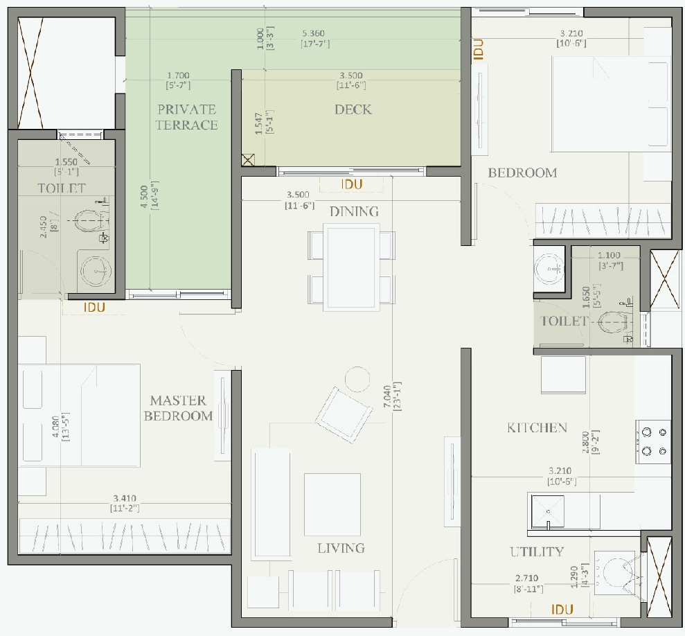2 BHK Flat in Baashyaam Crown Residences in Koyambedu, Chennai - Image 884615