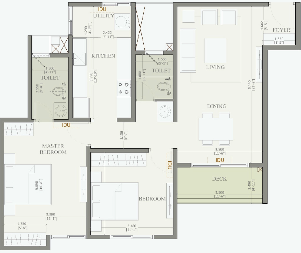 2 BHK Flat in Baashyaam Crown Residences in Koyambedu, Chennai - Image 884616