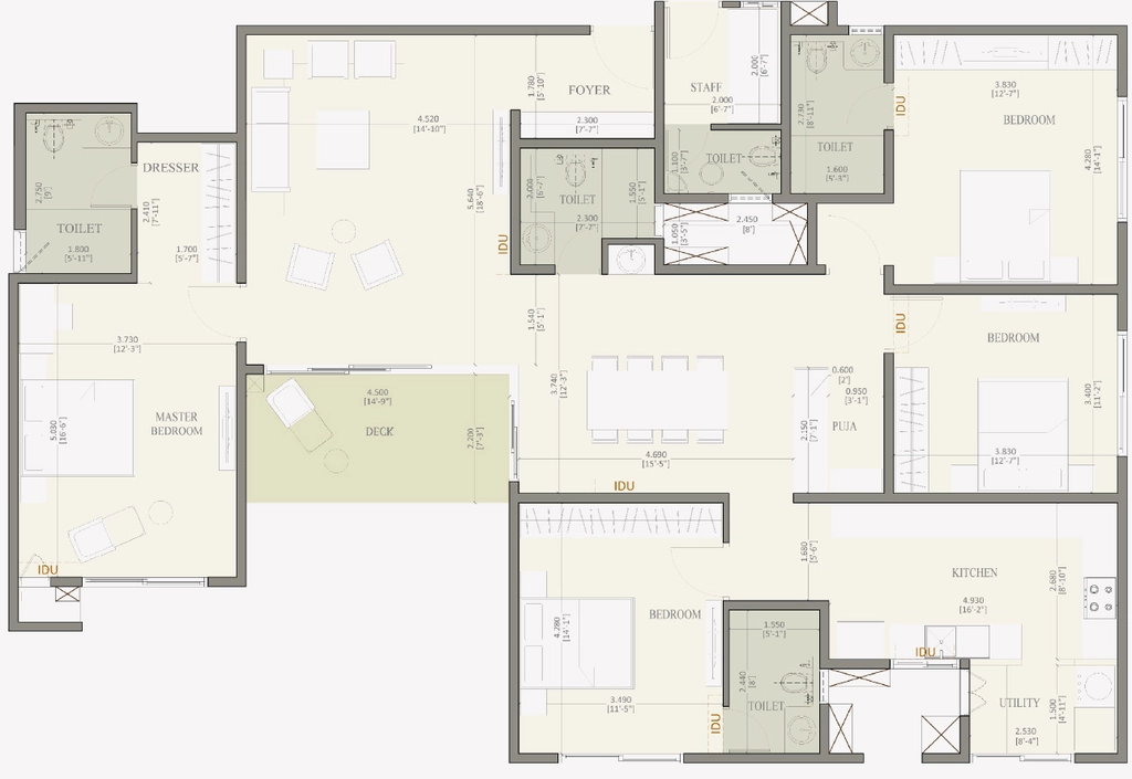 4 BHK Flat in Baashyaam Crown Residences in Koyambedu, Chennai - Image 884627