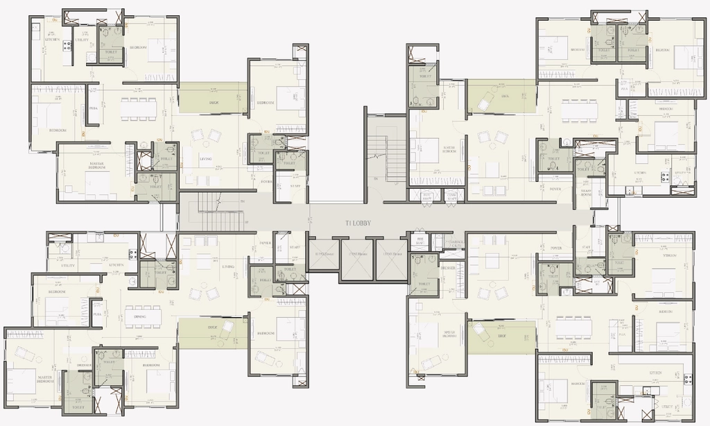 Floor Plan of Baashyaam Crown Residences in Koyambedu, Chennai - Image 342390
