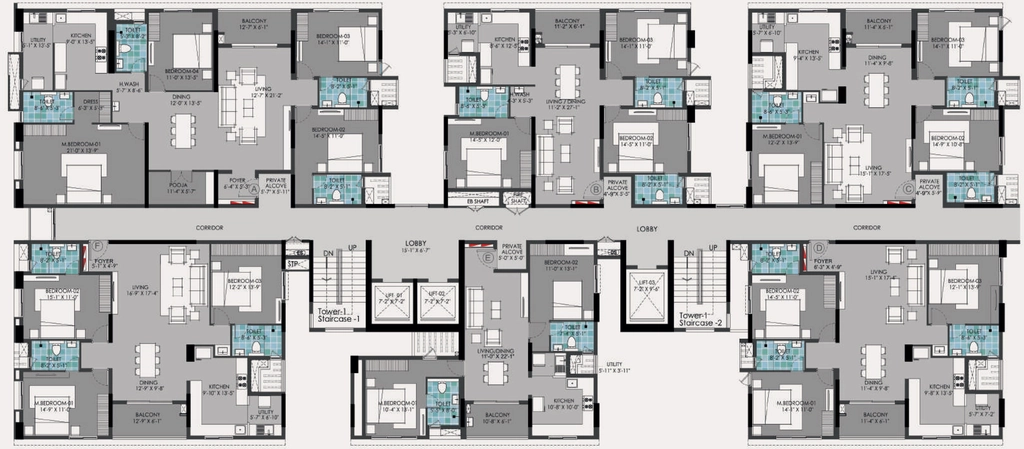 Floor Plan of Baashyaam The Peak in Ashok Nagar, Chennai - Image 342516