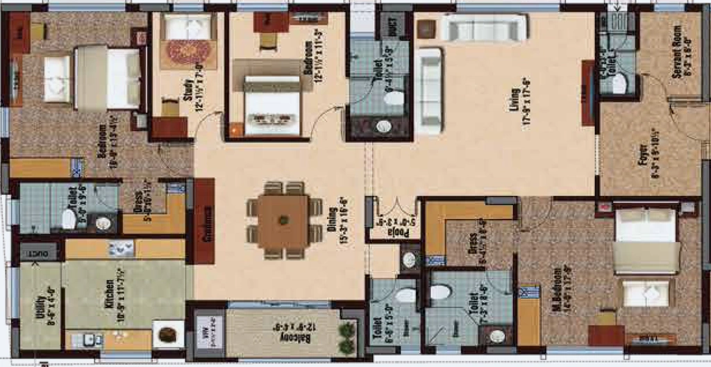 3 BHK Flat in Baashyaam Bonaventura in RA Puram, Chennai - Image 884594