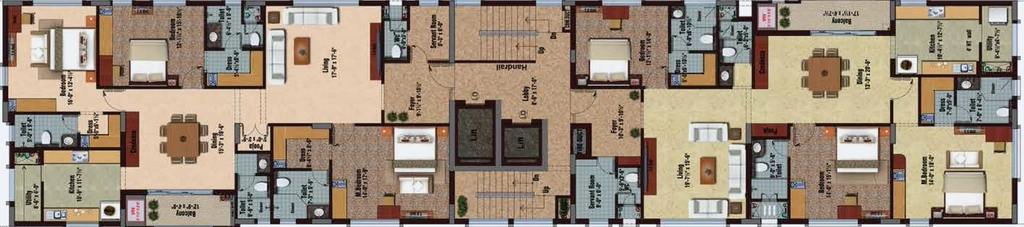 Floor Plan of Baashyaam Bonaventura in RA Puram, Chennai - Image 342349