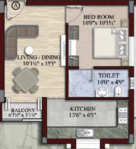 1 BHK Flat in Baashyaam Happy Windows in Kattupakkam, Chennai - Image 884655