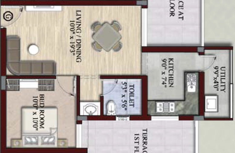 1 BHK Flat in Baashyaam Happy Windows in Kattupakkam, Chennai - Image 884656
