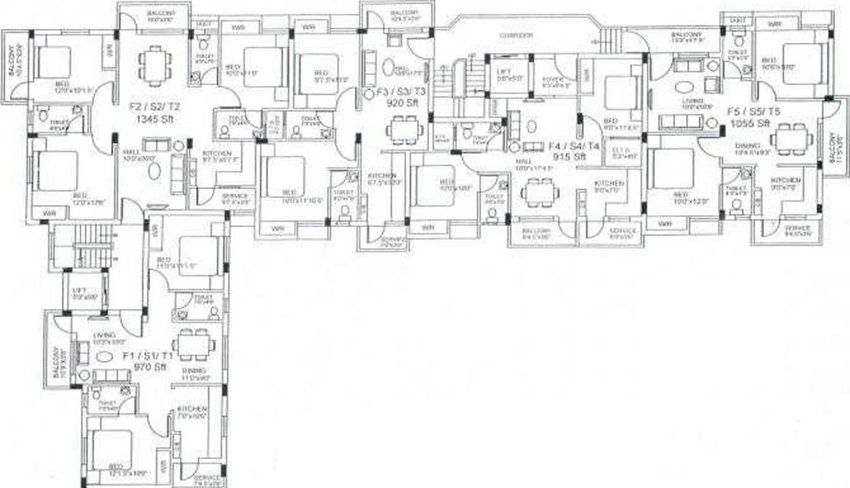Floor Plan of Vinoth Vamsi in Nolambur, Chennai - Image 332518