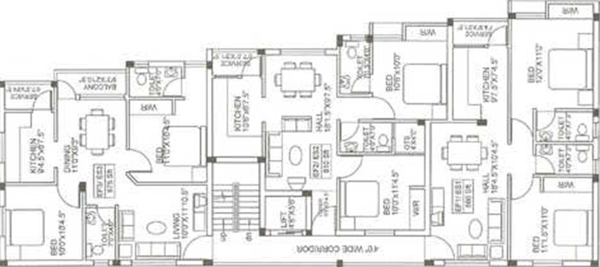 Floor Plan of Vinoth Veronica in Thiruverkadu, Chennai - Image 332543