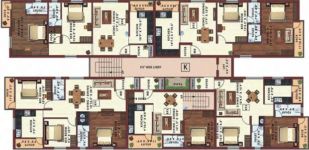 Floor Plan of Colorhomes Fields in Sholinganallur, Chennai - Image 281066