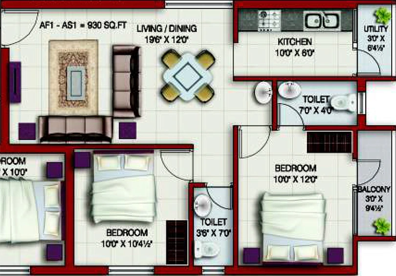 2 BHK Flat in Colorhomes Elite Enclave in Perumbakkam, Chennai - Image 859991