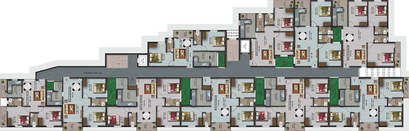 Floor Plan of Colorhomes Fortuna in Sholinganallur, Chennai - Image 281090