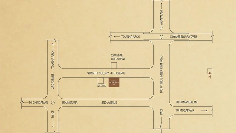 Location of Colorhomes Grandeur in Anna Nagar, Chennai - Image 281108