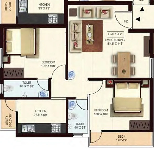 2 BHK Flat in Colorhomes Florencia in Tambaram, Chennai - Image 860005
