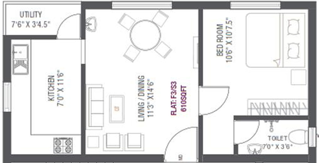 1 BHK Flat in Colorhomes Nest in Choolaimedu, Chennai - Image 860033