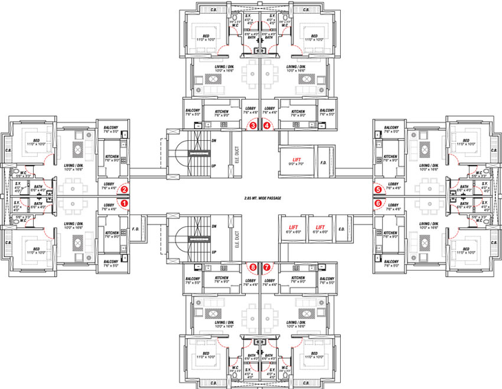 Floor Plan of Arihant City Phase 2 in Bhiwandi, Thane - Image 22239