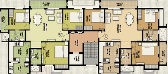 Floor Plan of Lancor Sri Hari in Anna Nagar, Chennai - Image 279656