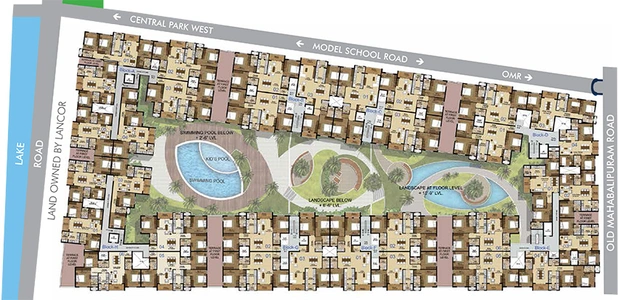 Master Plan of Lancor The Central Park Lake Front in Sholinganallur, Chennai - Image 279683