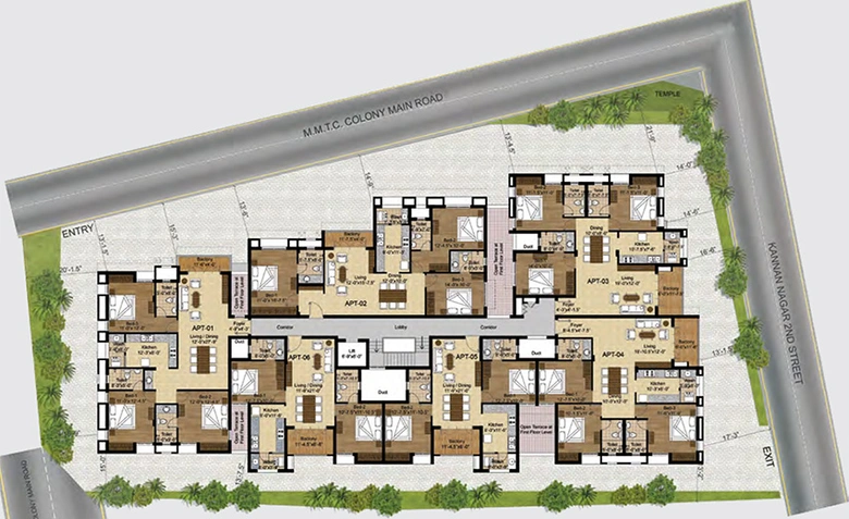 Master Plan of Lancor Corner Stone in Nanganallur, Chennai - Image 279618