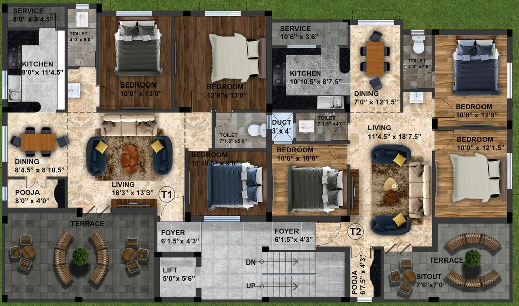 Floor Plan of Sri Ayyan Aishwaryam in Medavakkam, Chennai - Image 343521