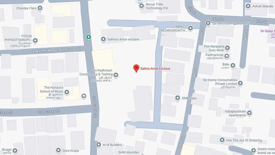 Location of Salma Amar Enclave in Nanganallur, Chennai - Image 334764