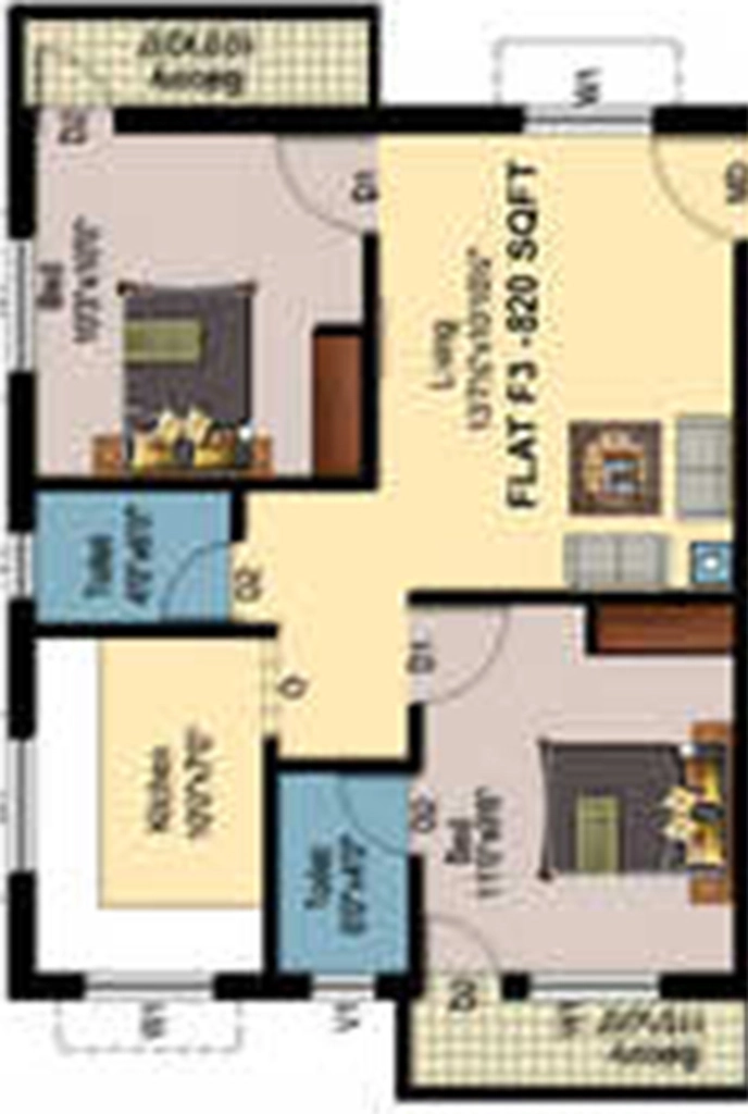 2 BHK Flat in Vijay Sri Sai Residential in Madambakkam, Chennai - Image 884992