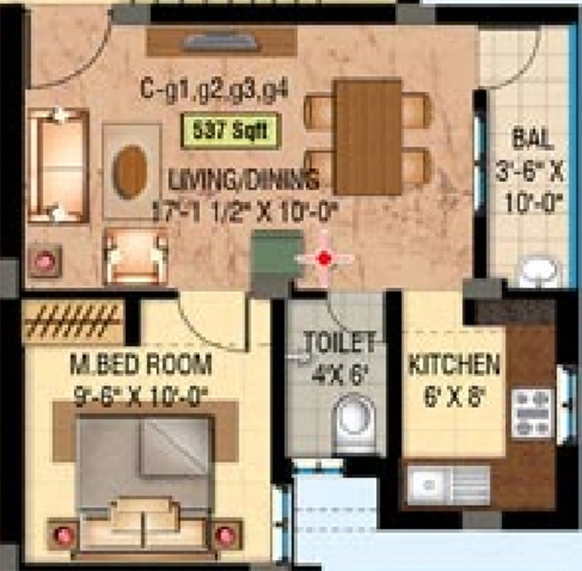 1 BHK Flat in Khurinjis Zinnia in Tambaram, Chennai - Image 875299