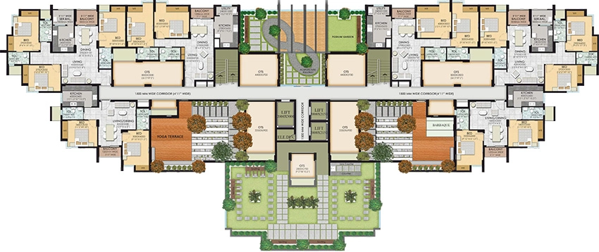 Floor Plan of Ruby Royal Tower in Mannivakkam, Chennai - Image 337333