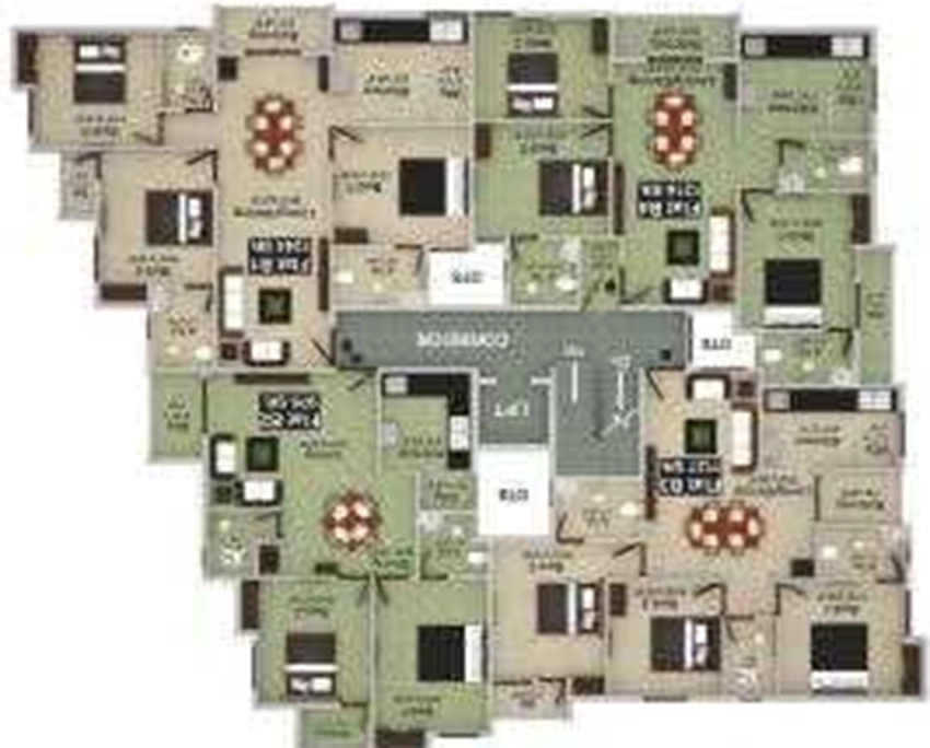 Floor Plan of Saradeuz Haven in Perambur, Chennai - Image 334791