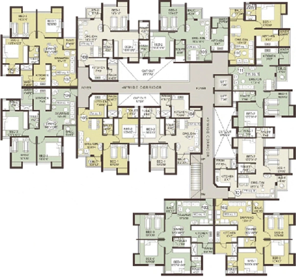 Floor Plan of Arihant Frangipani in Siruseri, Chennai - Image 282132