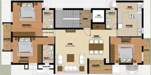 3 BHK Flat in Arihant Sangeeth in Anna Nagar, Chennai - Image 860528