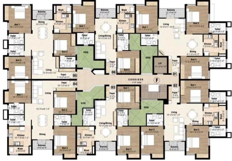 Floor Plan of Arihant Amara in Poonamallee, Chennai - Image 282123