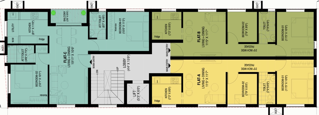 Floor Plan of Rahul Aaji Enclave in Ambattur, Chennai - Image 343423