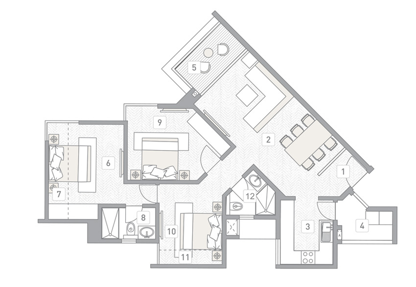 3 BHK Flat in Sonigara 57 Midtown in Wakad, Pune - Image 420582