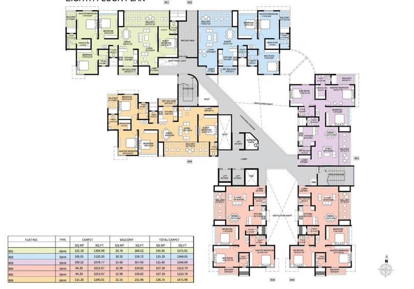 Floor Plan of Sonigara 57 Midtown in Wakad, Pune - Image 10383