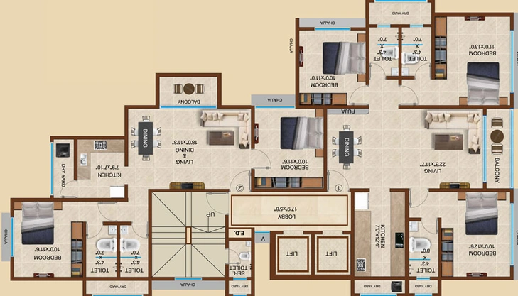 Floor Plan of Heritage Elegance in Matunga East, Mumbai - Image 34287