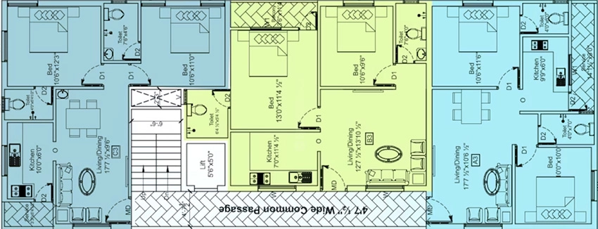Floor Plan of Rahul Asthalakshmii in Ambattur, Chennai - Image 335427