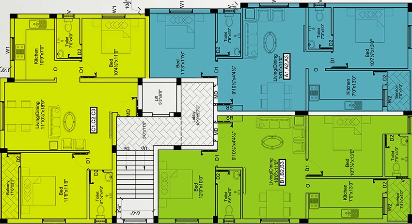 Floor Plan of Rahul Mahavanam in Ambattur, Chennai - Image 335469
