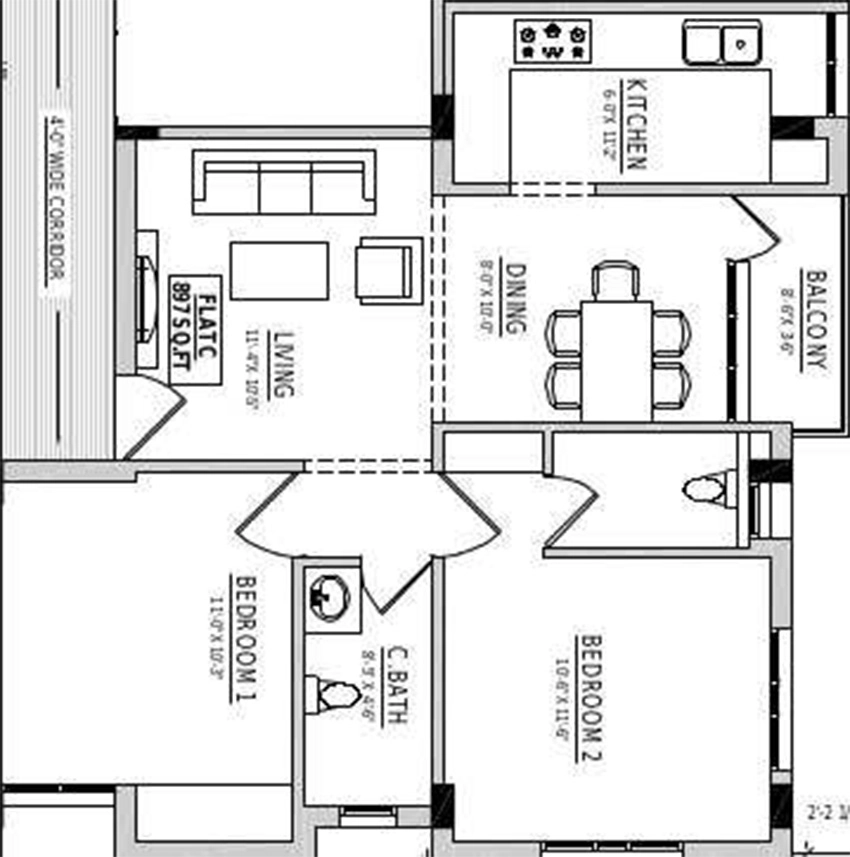 2 BHK Flat in Rahul Temple View in Thirumullaivoyal, Chennai - Image 880192