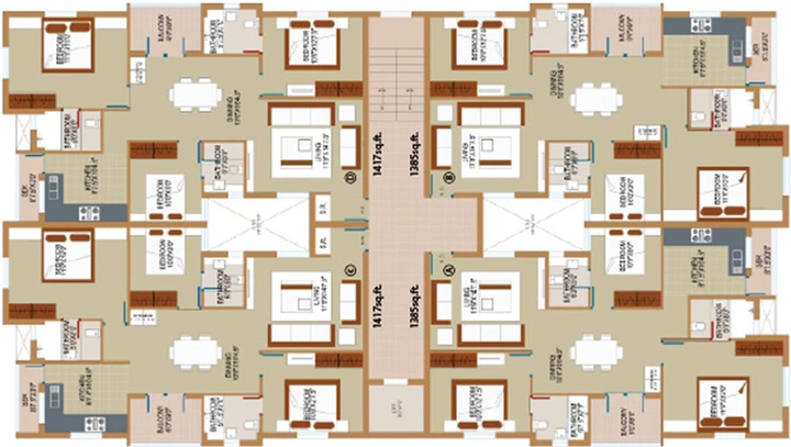 Floor Plan of Anmol Siddhas Aiswariyam in Kalapatti, Coimbatore - Image 244939