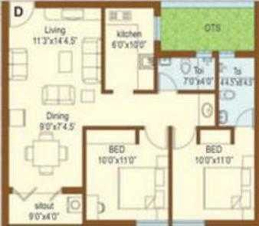 2 BHK Flat in RC Royal Grande in Thirumullaivoyal, Chennai - Image 881234