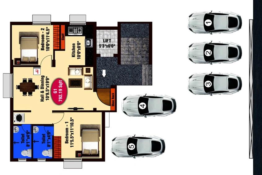 Master Plan of JKB Srivari Enclave in Madhanandapuram, Chennai - Image 246181