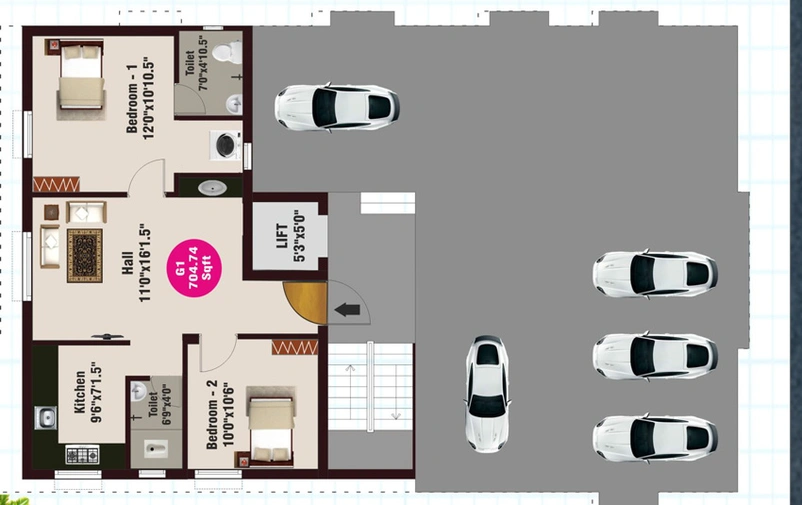 Master Plan of JKB Grand Castle in Madhanandapuram, Chennai - Image 246252
