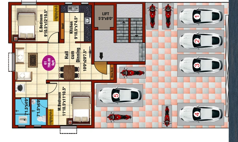 Master Plan of JKB Inspire in Kattupakkam, Chennai - Image 246319