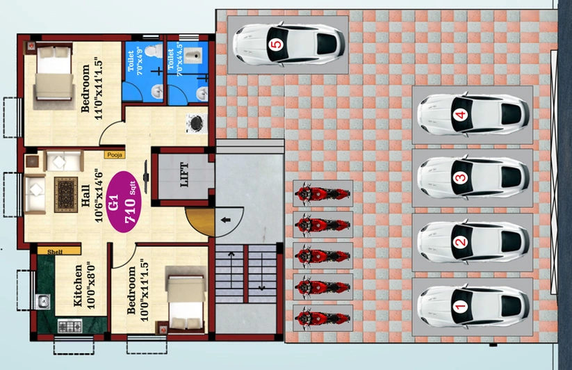 Master Plan of JKB Majestic in Kattupakkam, Chennai - Image 246508