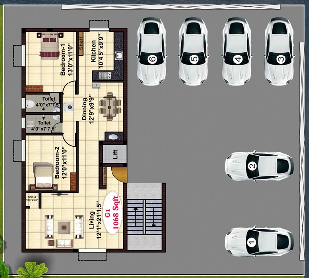 Master Plan of JKB Sesha Enclave in Valasaravakkam, Chennai - Image 246514