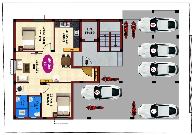Master Plan of JKB Pride in Kattupakkam, Chennai - Image 247104